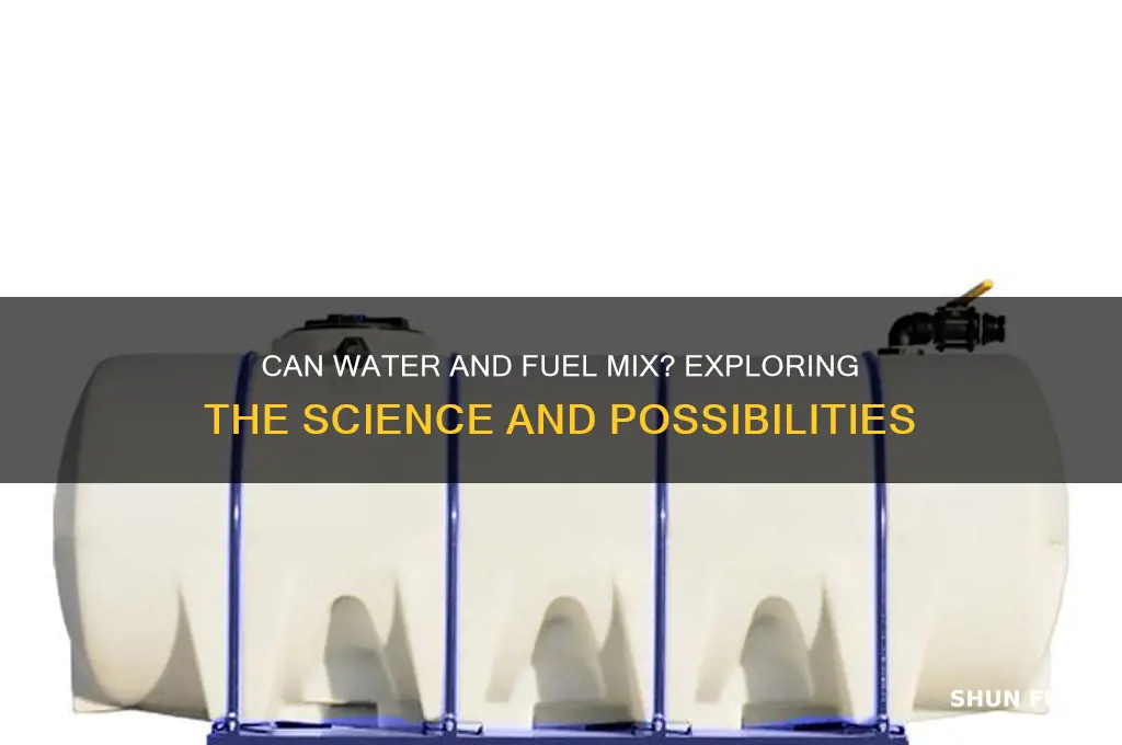 how can water mix with fuel