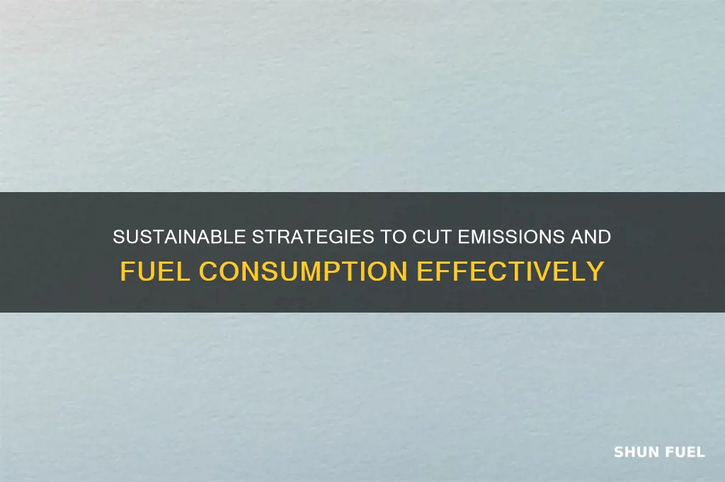 how can we reduce emissions and fuel consumption