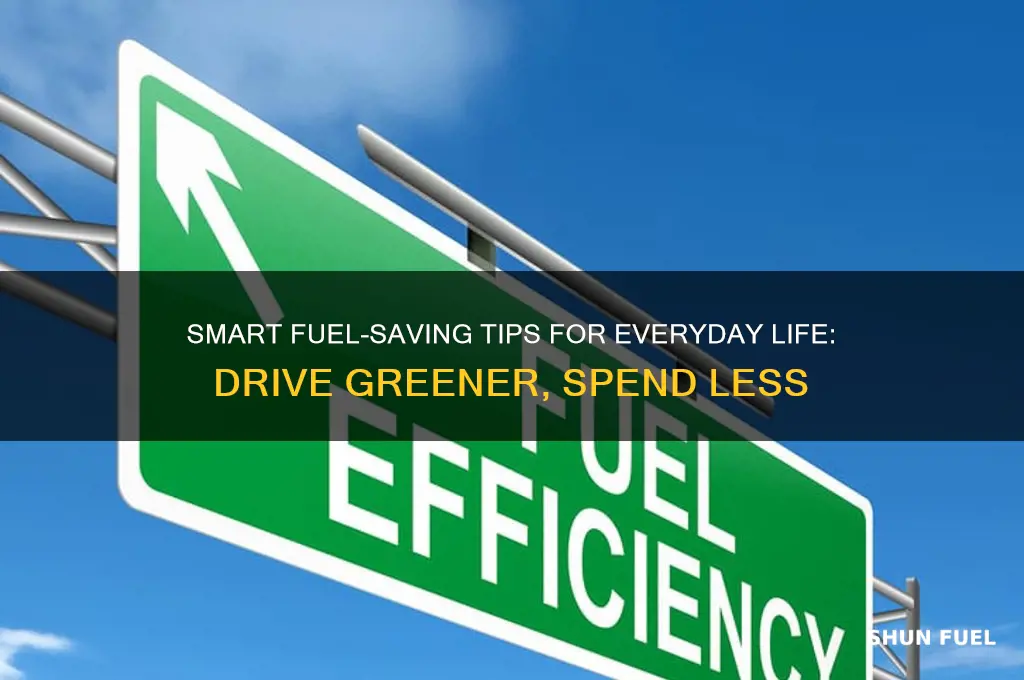 how can we save fuel in our daily life
