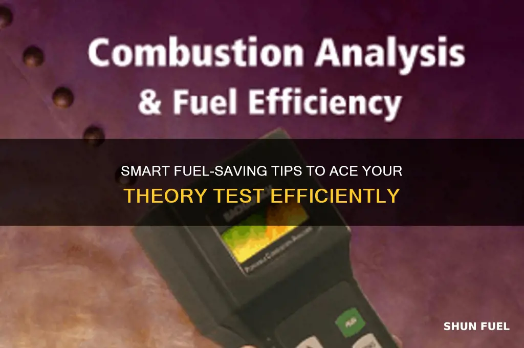 how can you avoid wasting fuel theory test