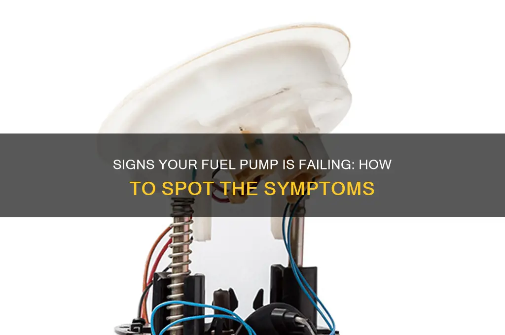 how can you tell if your fuel pump is failing