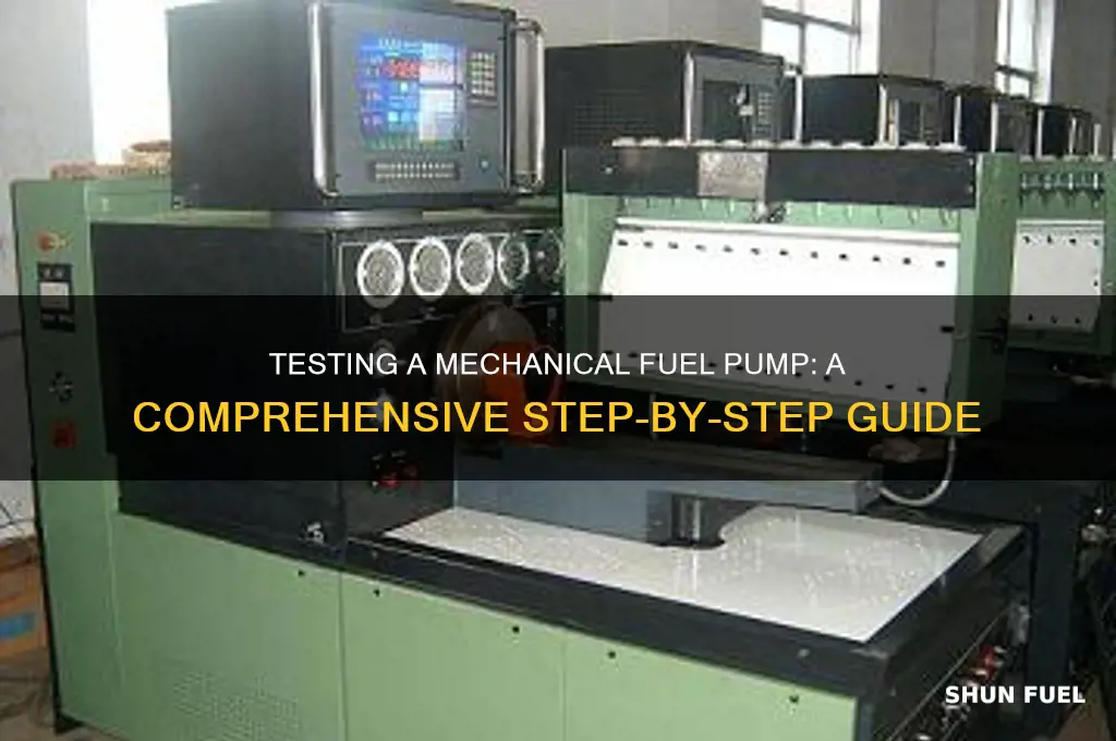 how can you test a mechanical fuel pimp