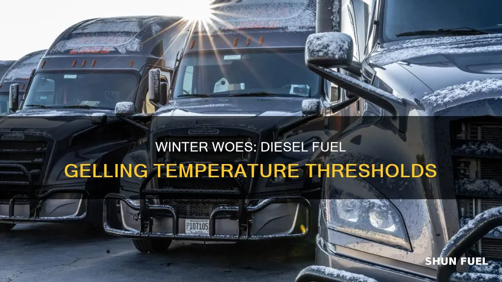 how cold before diesel fuel gels