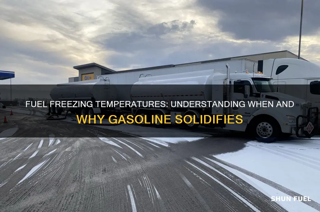 how cold does fuel freeze