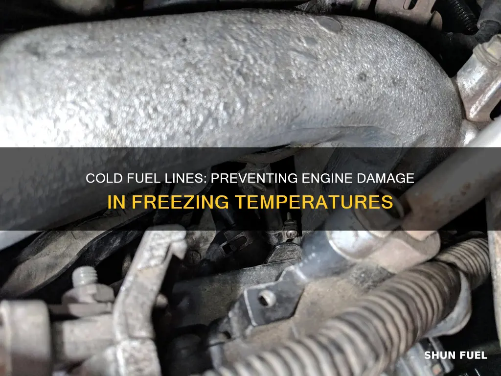 how cold for a frozen car fuel line