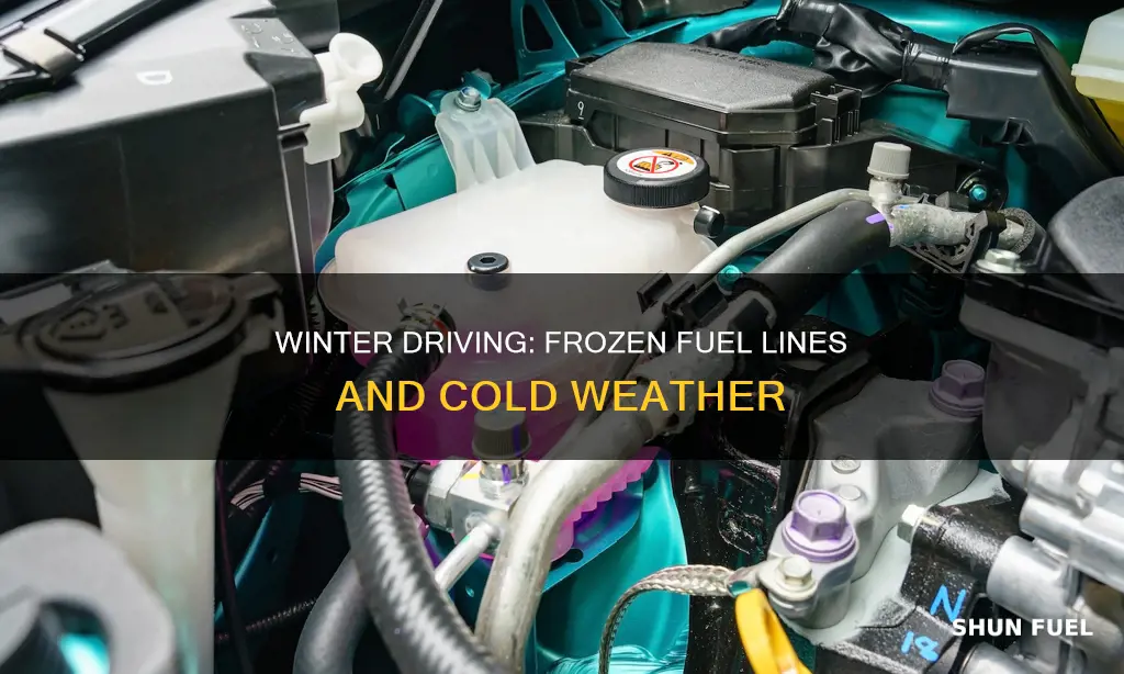 how cold for a frozen car fuel line