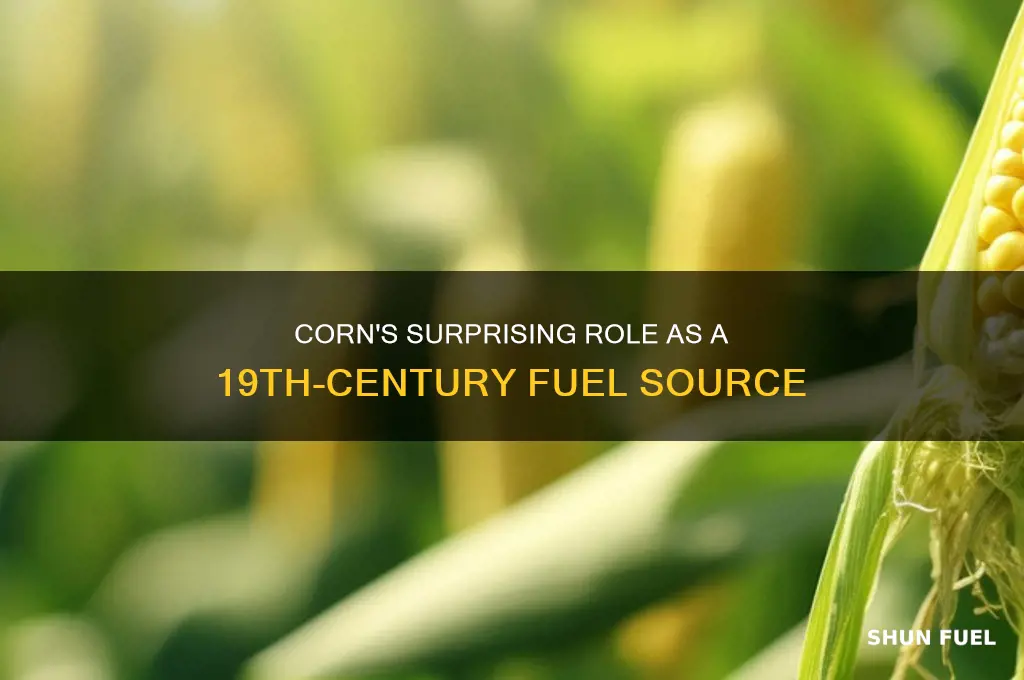 how corn used for fuel in 1800s