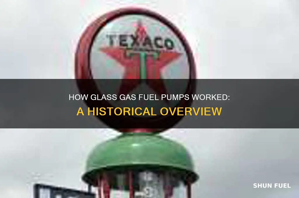 how did glass gas fuel pumps work
