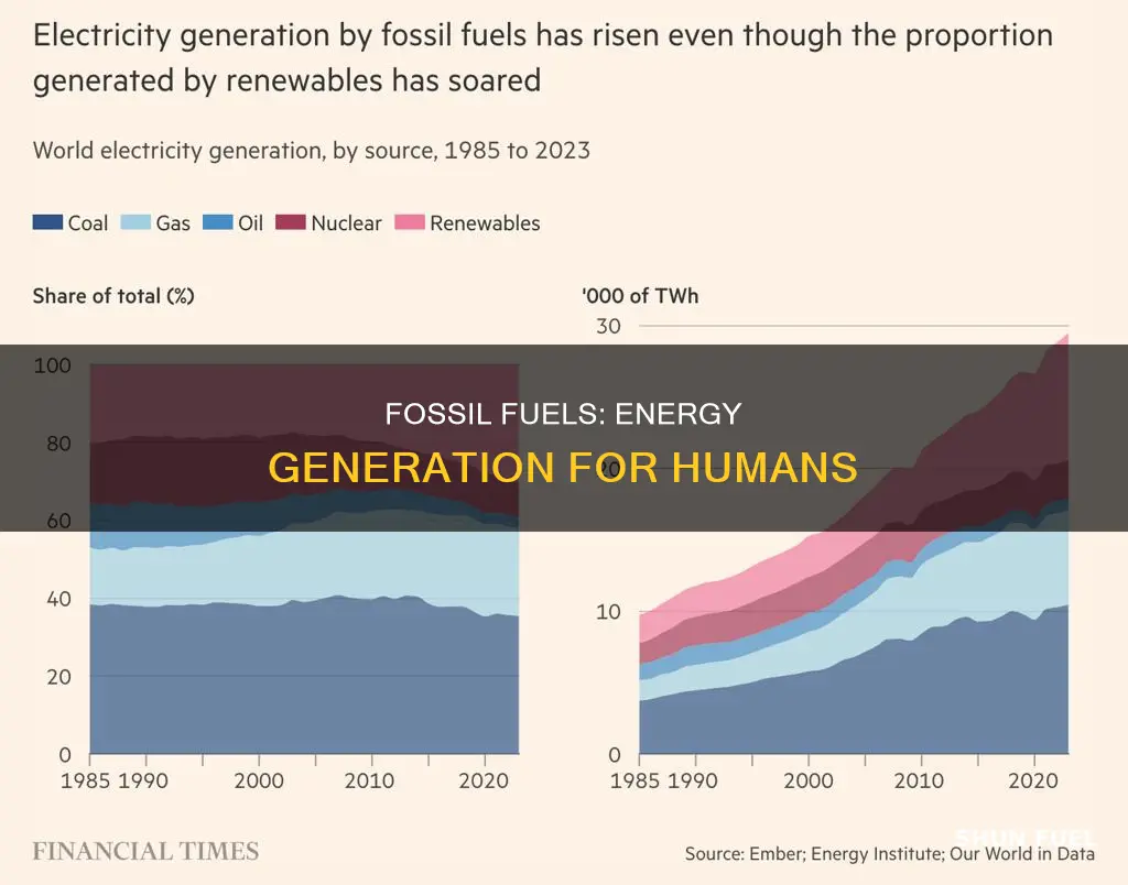 how do fossil fuels generant energy for human use