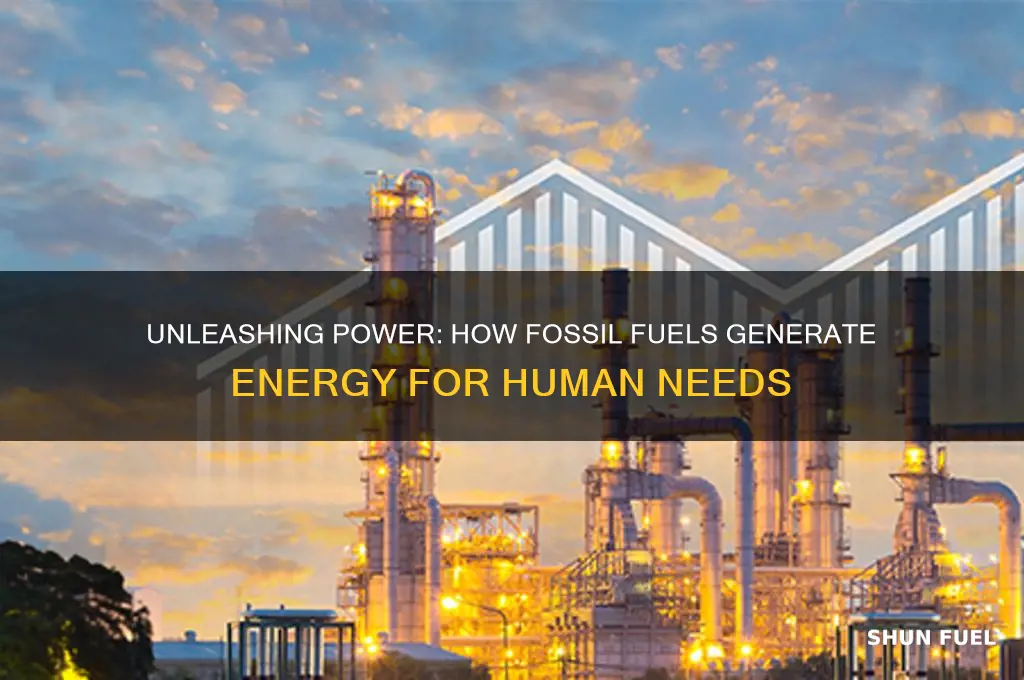 how do fossil fuels generate energy for humans use