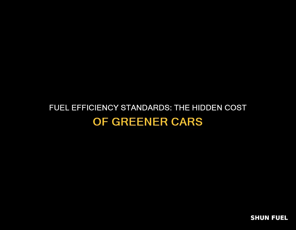 how do fuel efficiency standards make cars more expensive