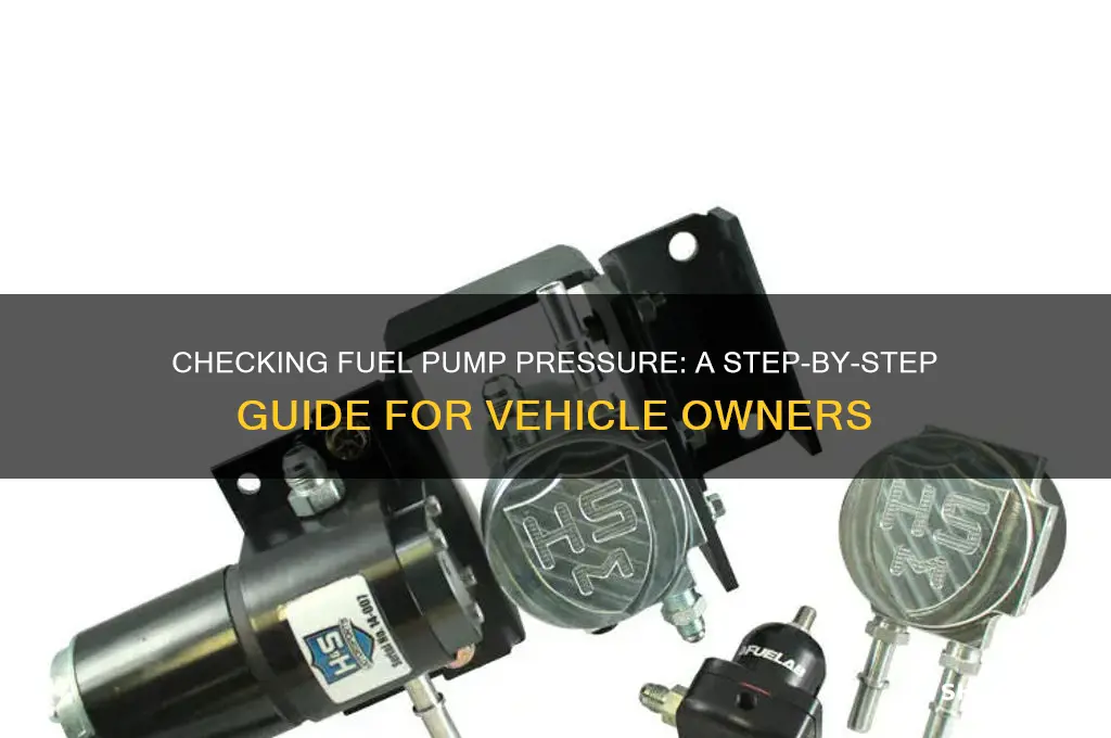 how do i check fuel pump pressure