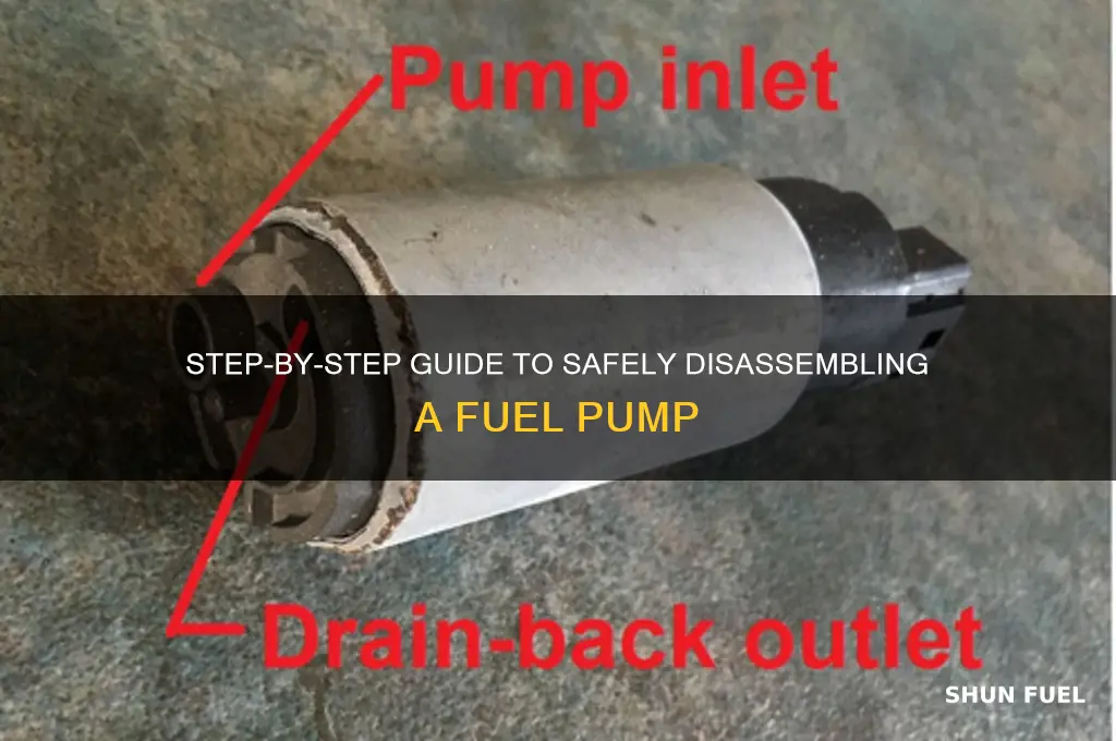 how do i dissamble a fuel pump