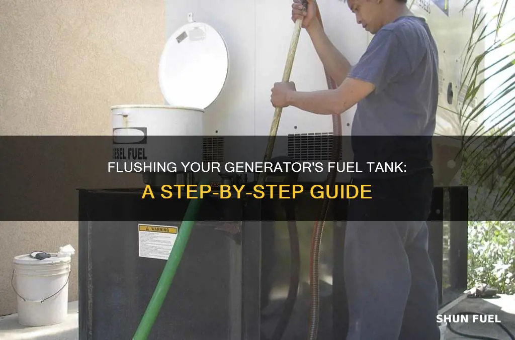 how do i flush a generator fuel tank