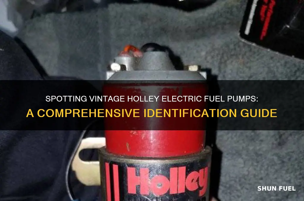 how do i identify a vintage holley electric fuel pump