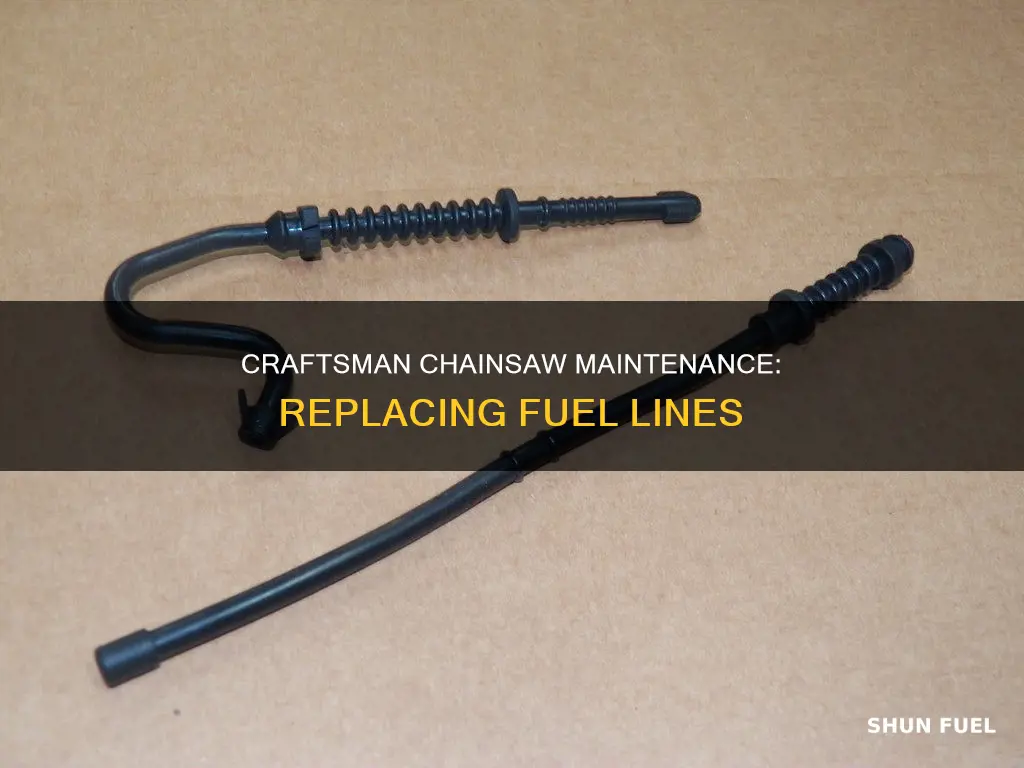 how do i insert 2 cycle fuel lines craftsmans chainsaws