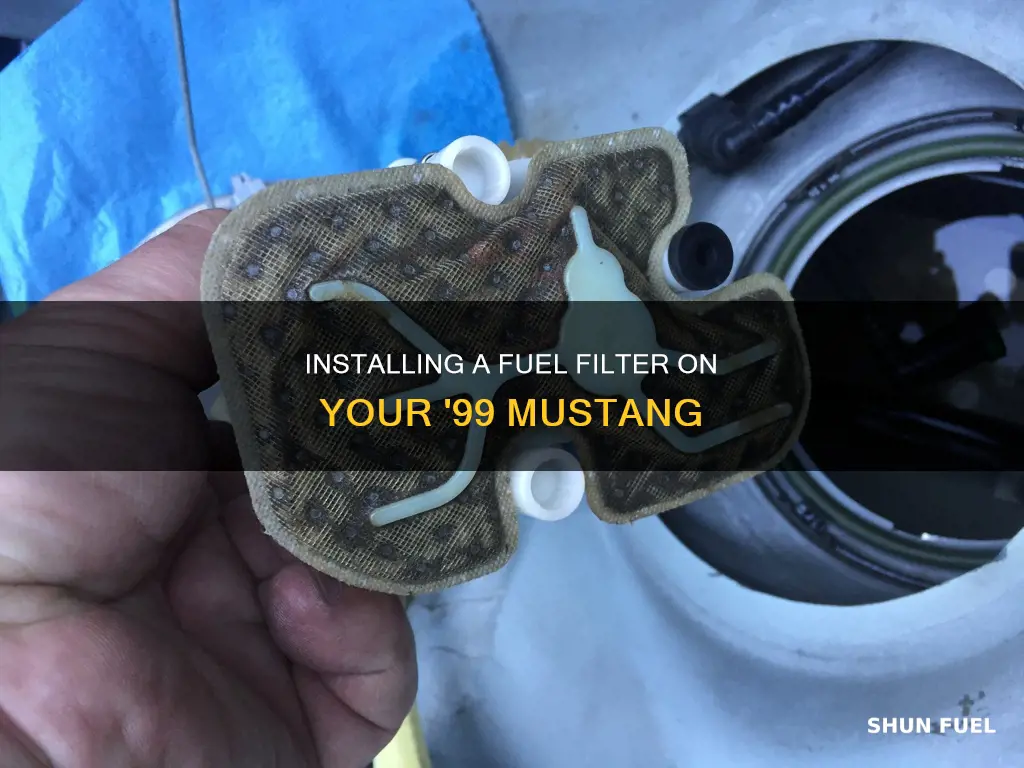 how do i install 1999 ford mustang fuel filter