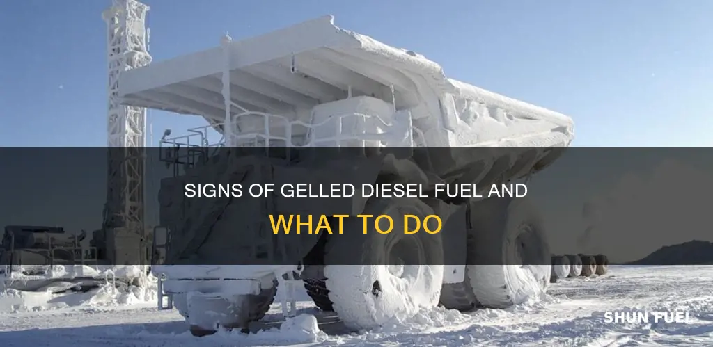 how do i know if my diesel fuel is gelled