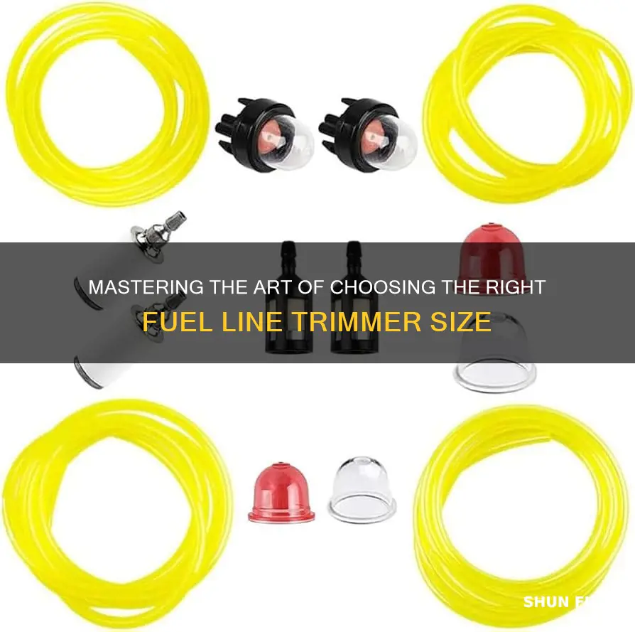 how do i know size fuel line trimmer