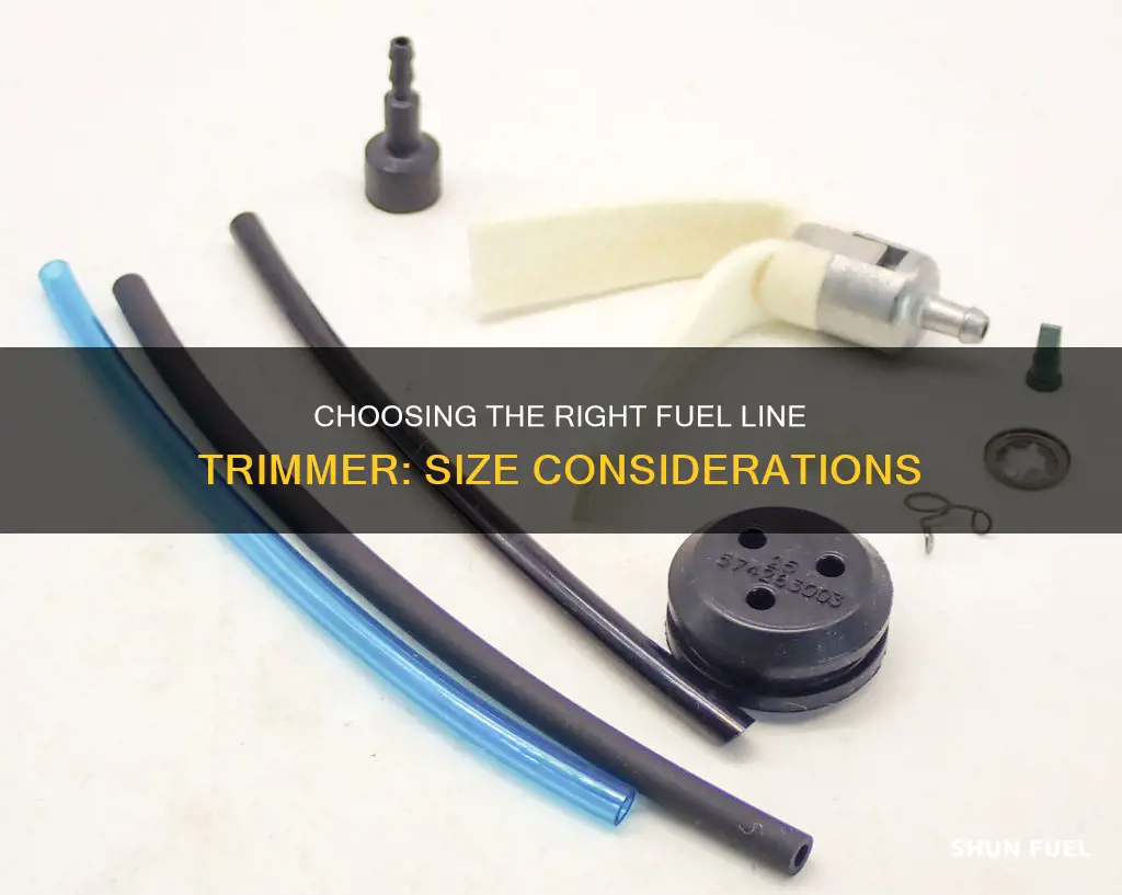 how do i know size fuel line trimmer