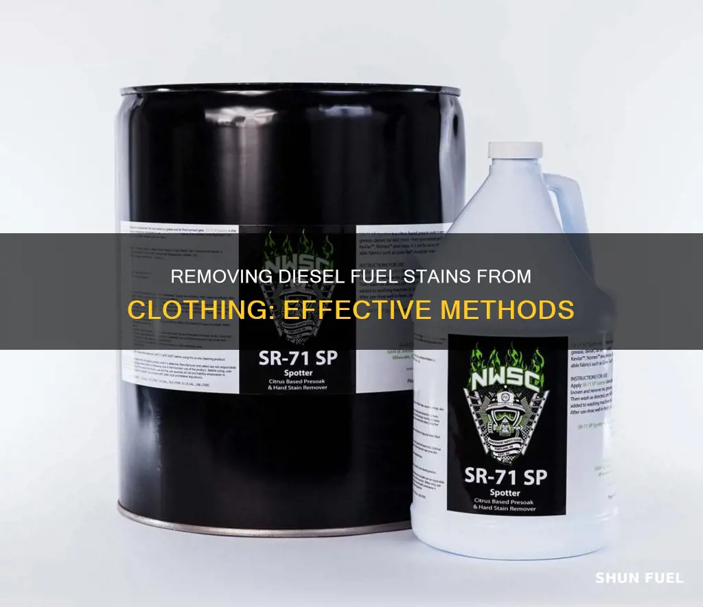 how do i remove diesel fuel from clothing