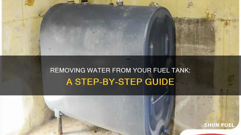 how do i remove water from my fuel tank
