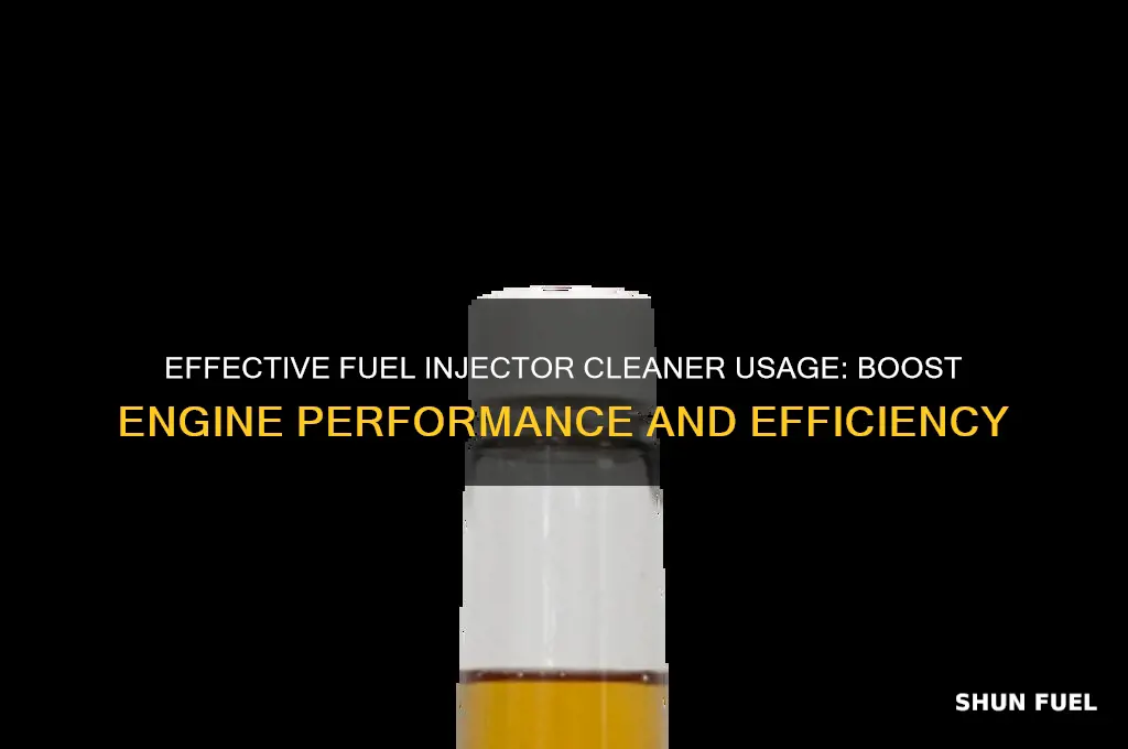 how do i use fuel injector cleaner