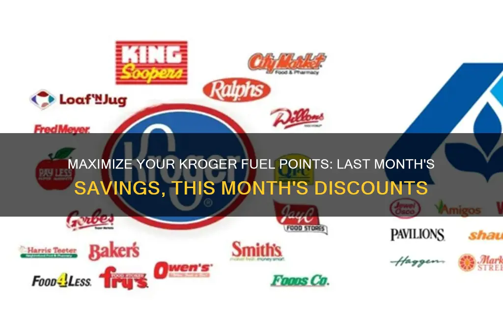 how do i use kroger fuel points from last month