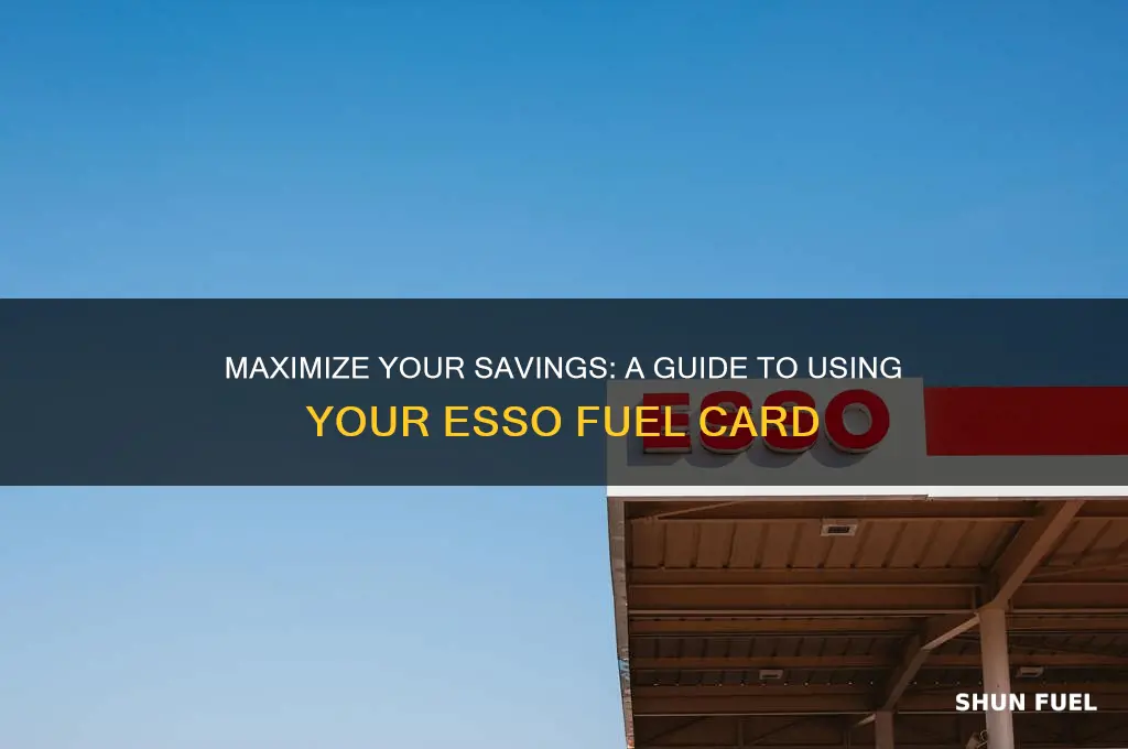how do i use my esso fuel card
