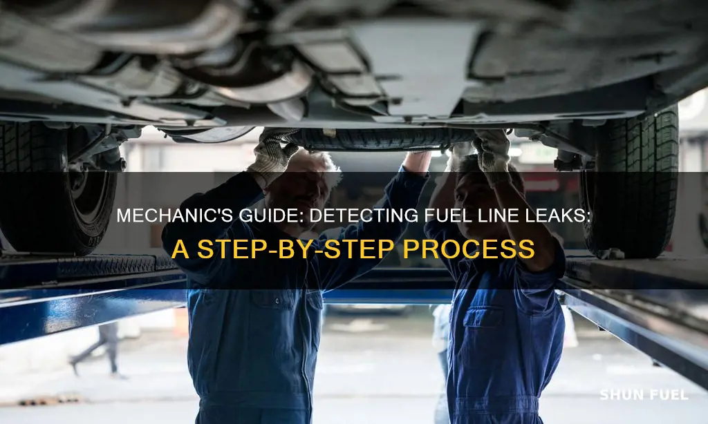 how do mechanics check for a fuel line leak