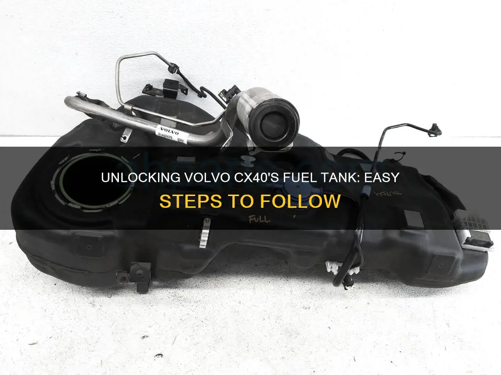 how do open fuel tank on volvo cx40