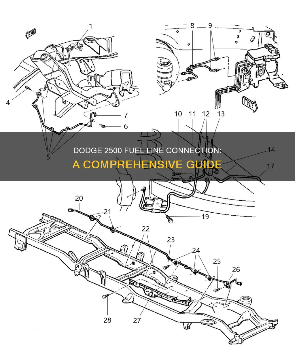 how do the fuel lines connect in a dodge 2500