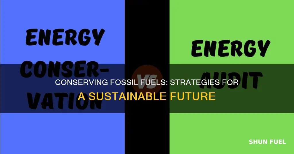 how do we conserve fossil fuels