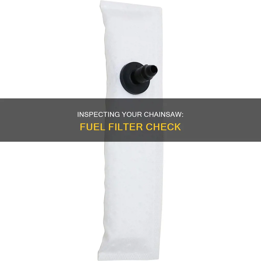 how do you check a chainsaw fuel filter