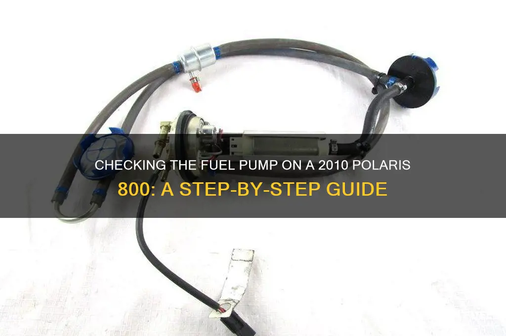 how do you check fuel pump on 2010 polaris 800
