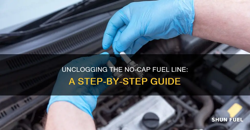 how do you clean a no cap fuel line