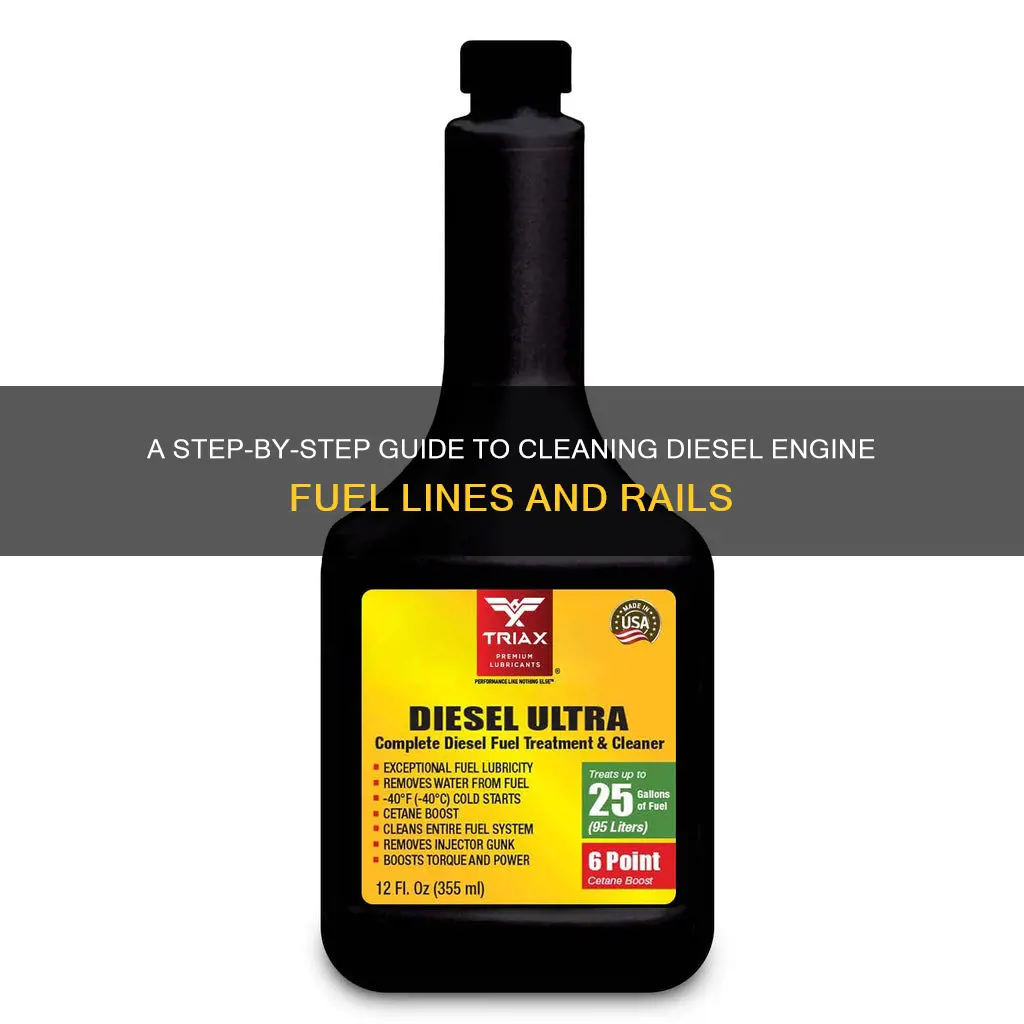 how do you clean diesel engine fuel lines and rails