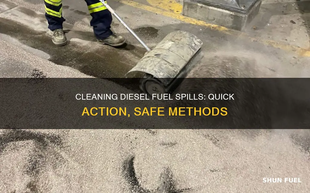 how do you clean up a diesel fuel spill