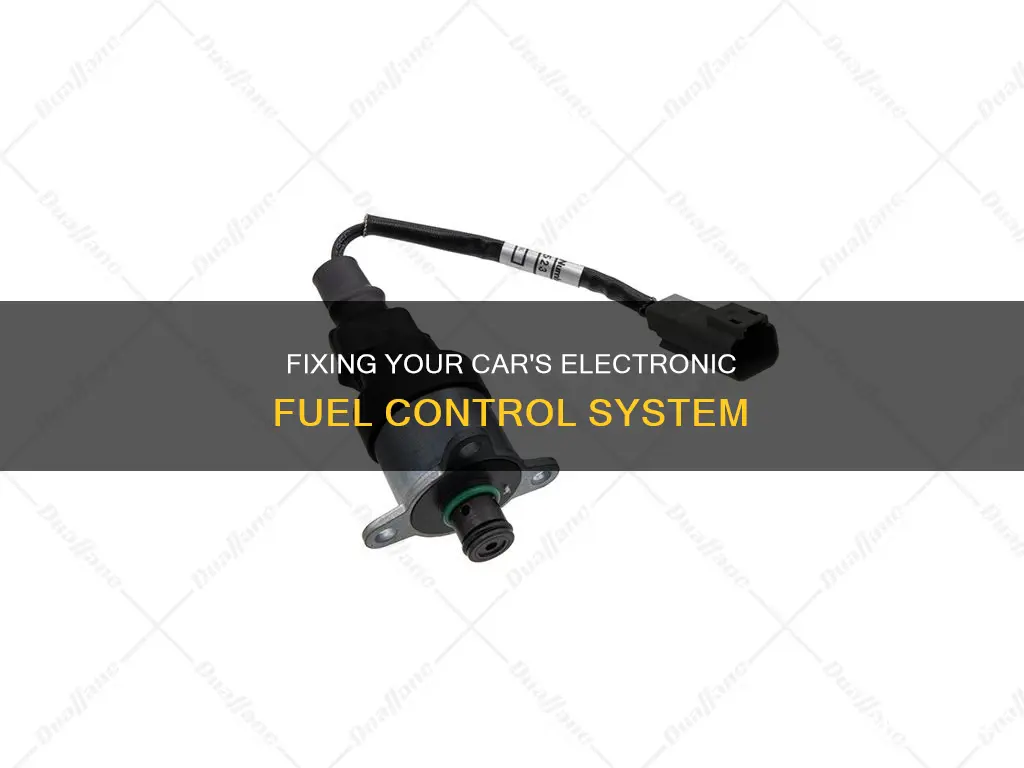 how do you fix electronic fuel control on a car