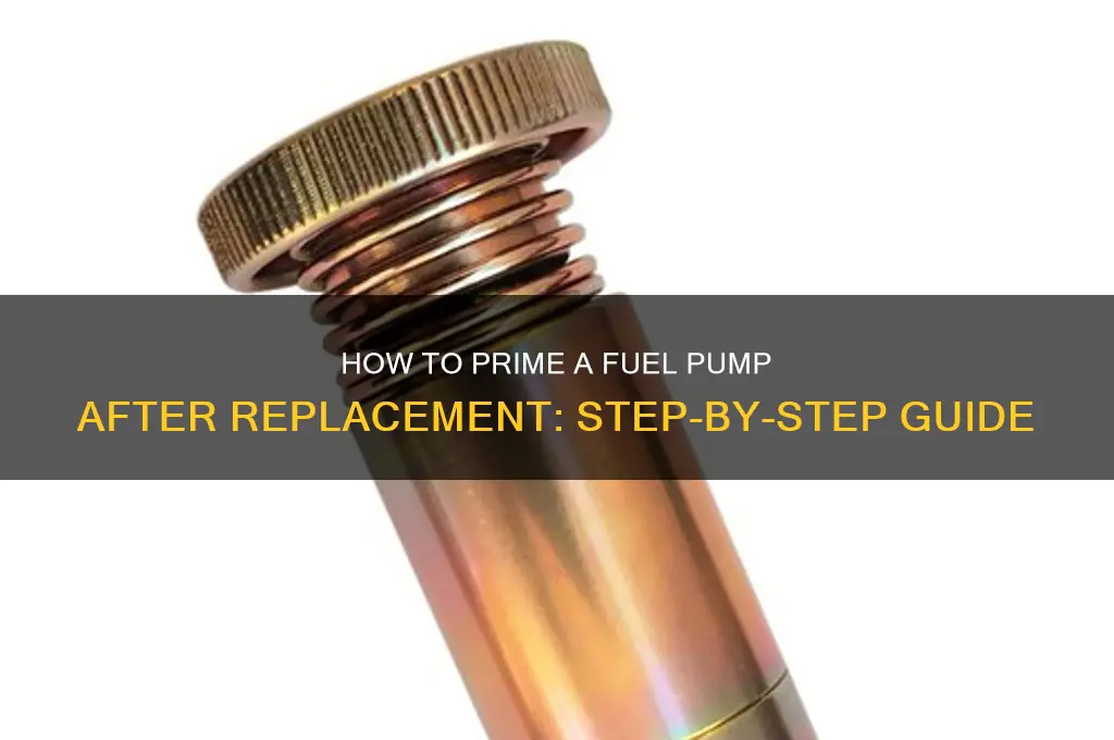 how do you prime a fuel pump after replacing it