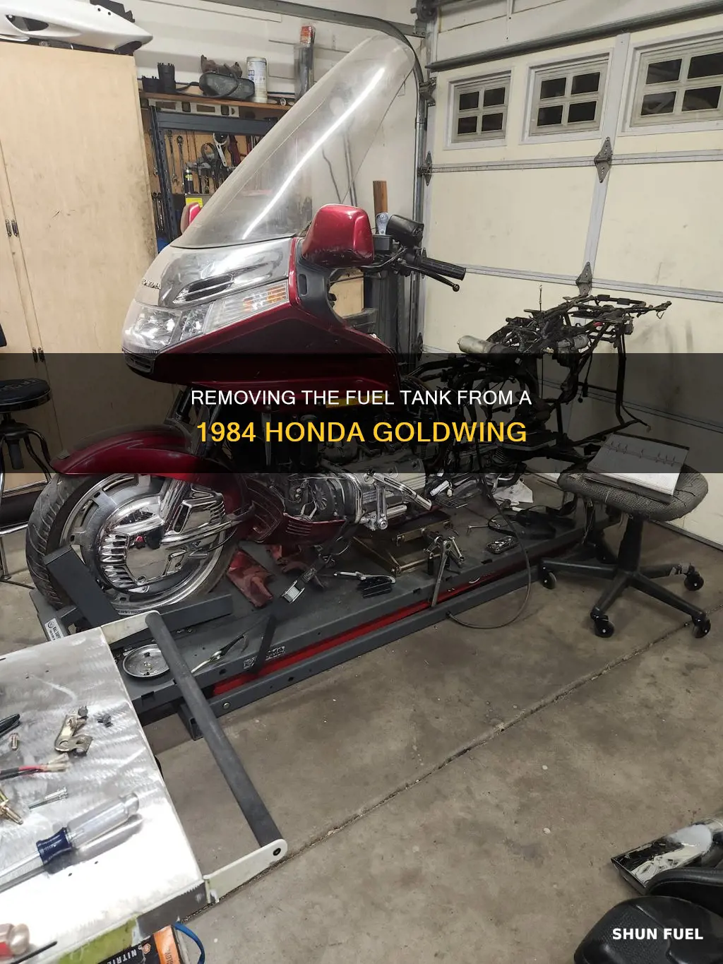 how do you remove fuel tank from 1984 honda goldwing
