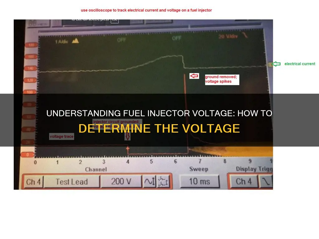 how do you tell what voltage a fuel injector is