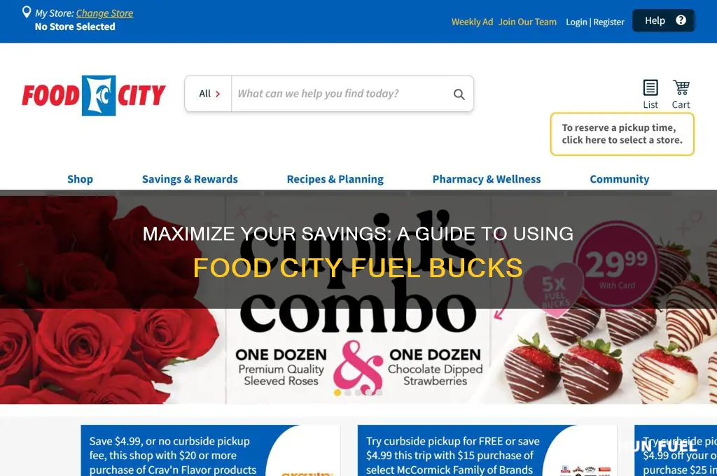 how do you use food city fuel bucks