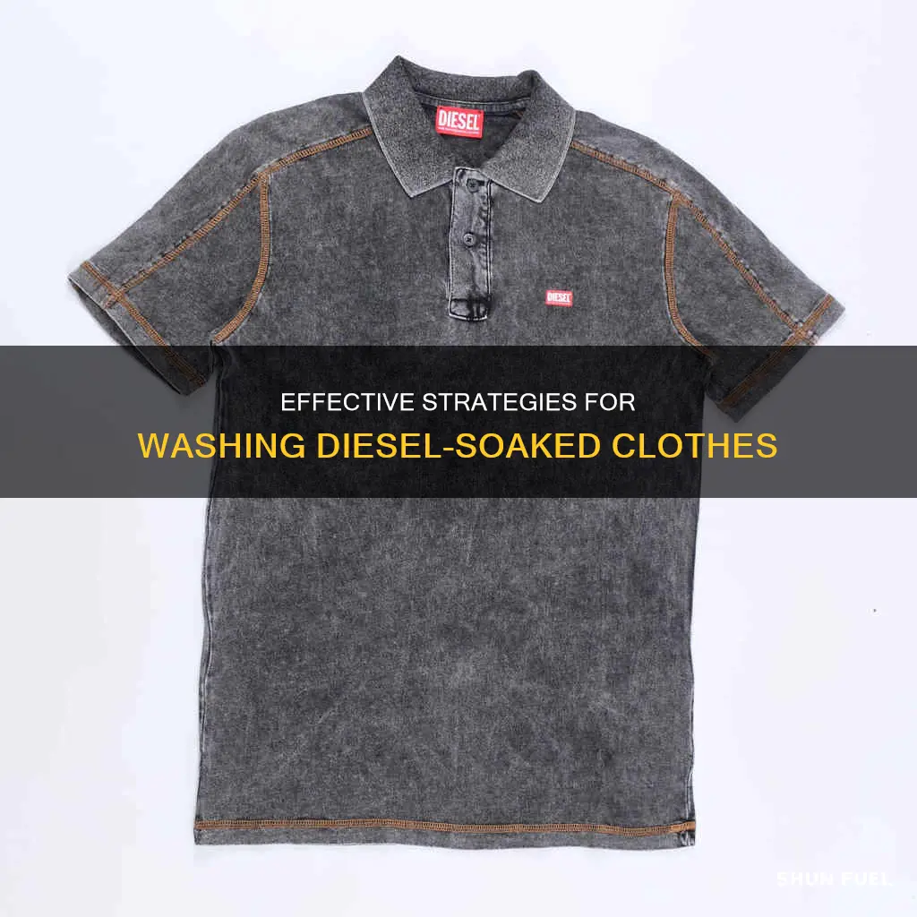 how do you wash clothes with diesel fuel on them