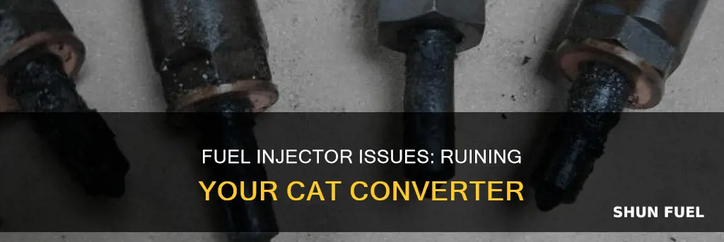how does a bad fuel injector ruin cat converter
