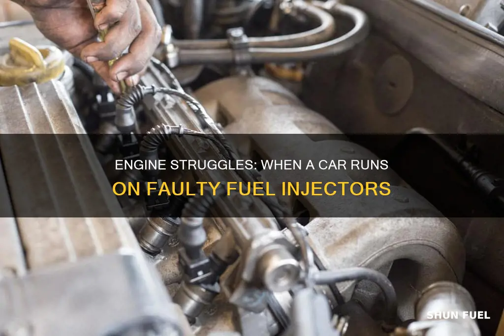 how does a car run with a bad fuel injector