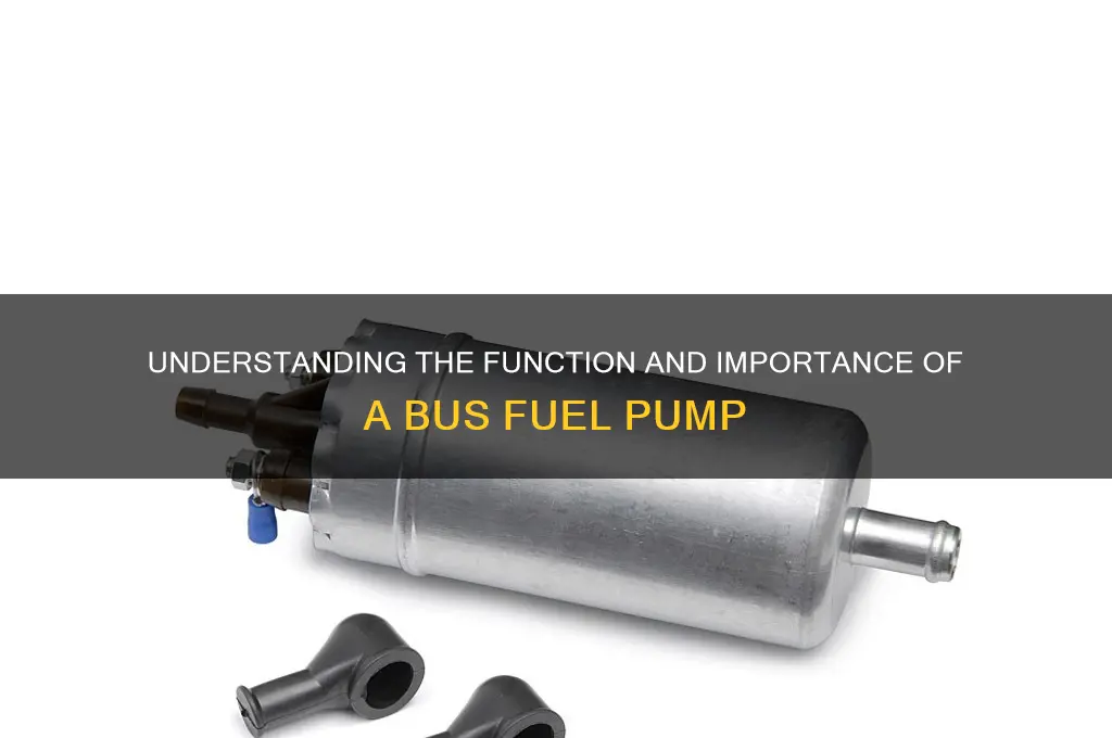 how does a fuel pump on a bus