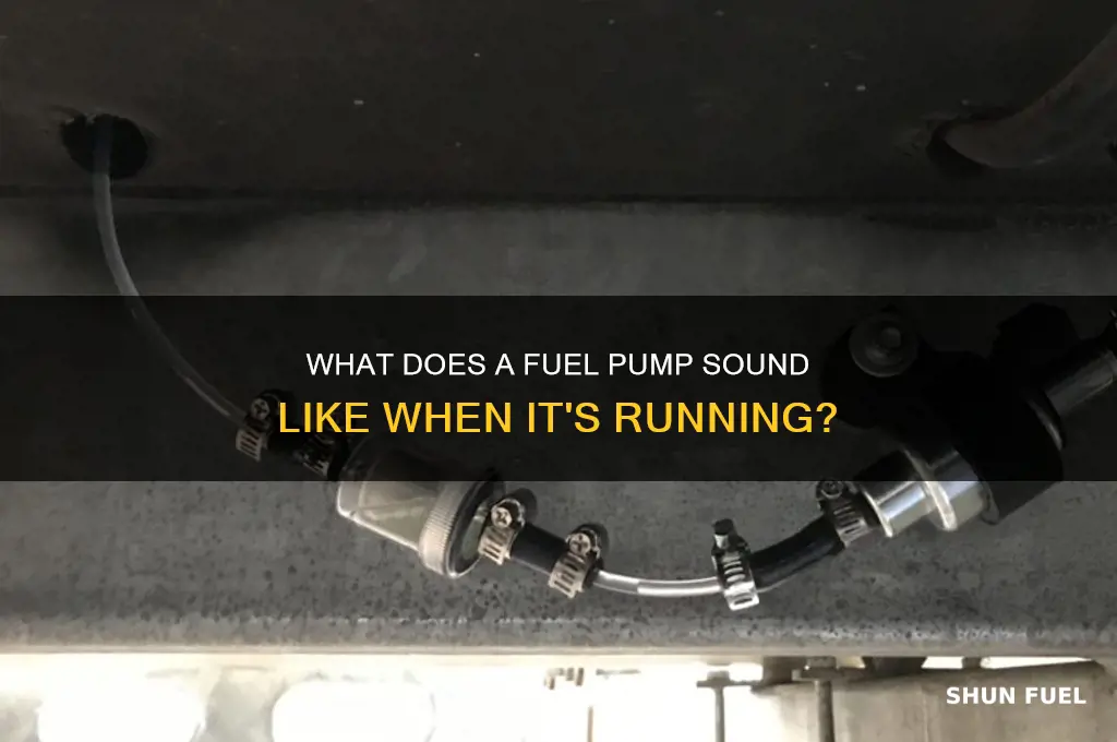 how does a fuel pump sound when on