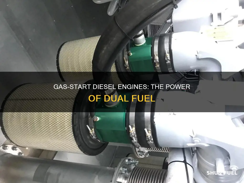 how does a gas start diesel engine work dual fuel