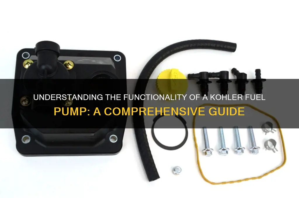 how does a kohler fuel pump work